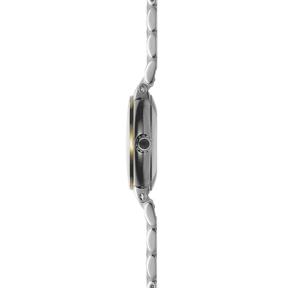 Online HERBELIN Montre Galet Blanc cadran bicolore fond blanc bracelet acier bicolore