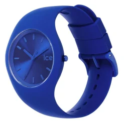 Clearance ICE WATCH Montre Colour Bleu cadran argenté fond bleu bracelet silicone bleu