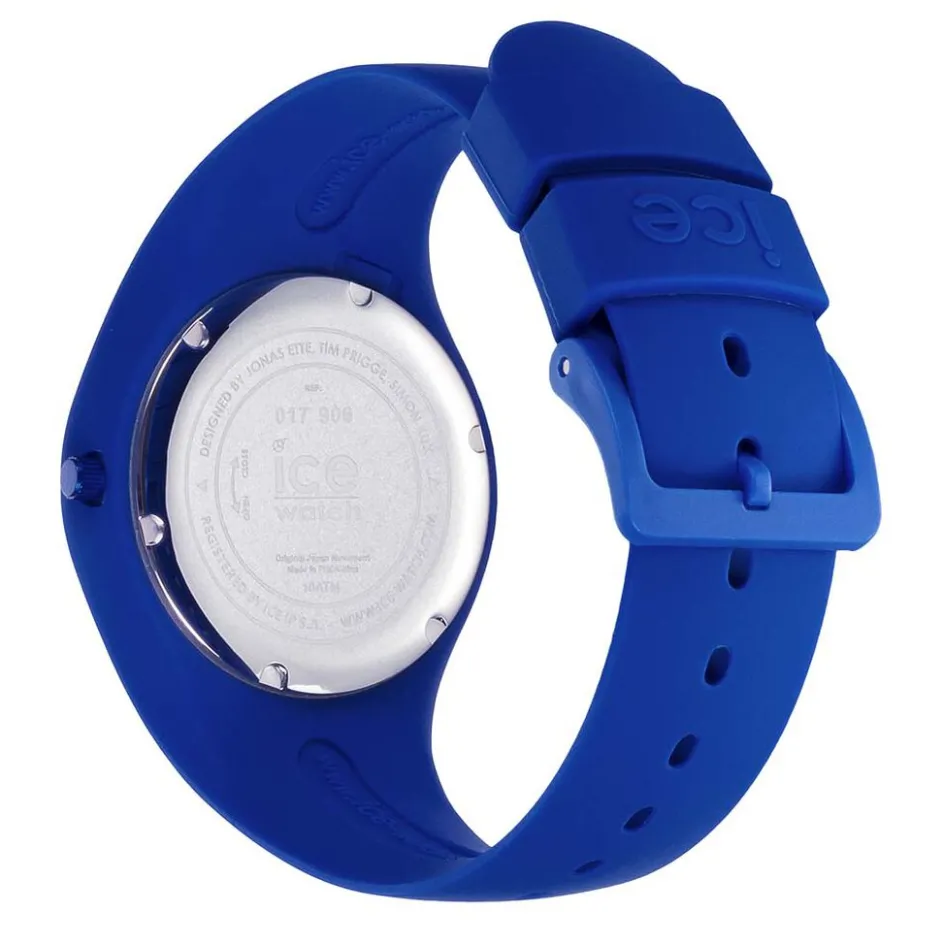 Clearance ICE WATCH Montre Colour Bleu cadran argenté fond bleu bracelet silicone bleu