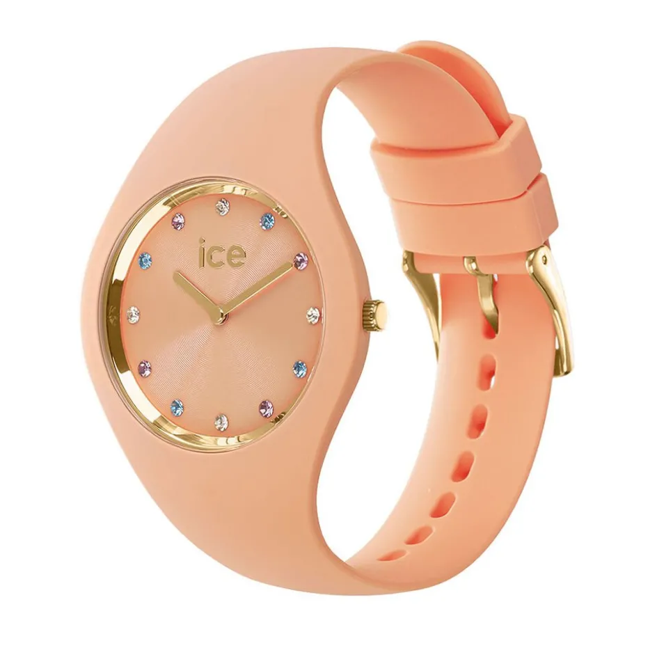 Clearance ICE WATCH Montre Cosmos Abricot cadran doré fond abricot bracelet silicone abricot