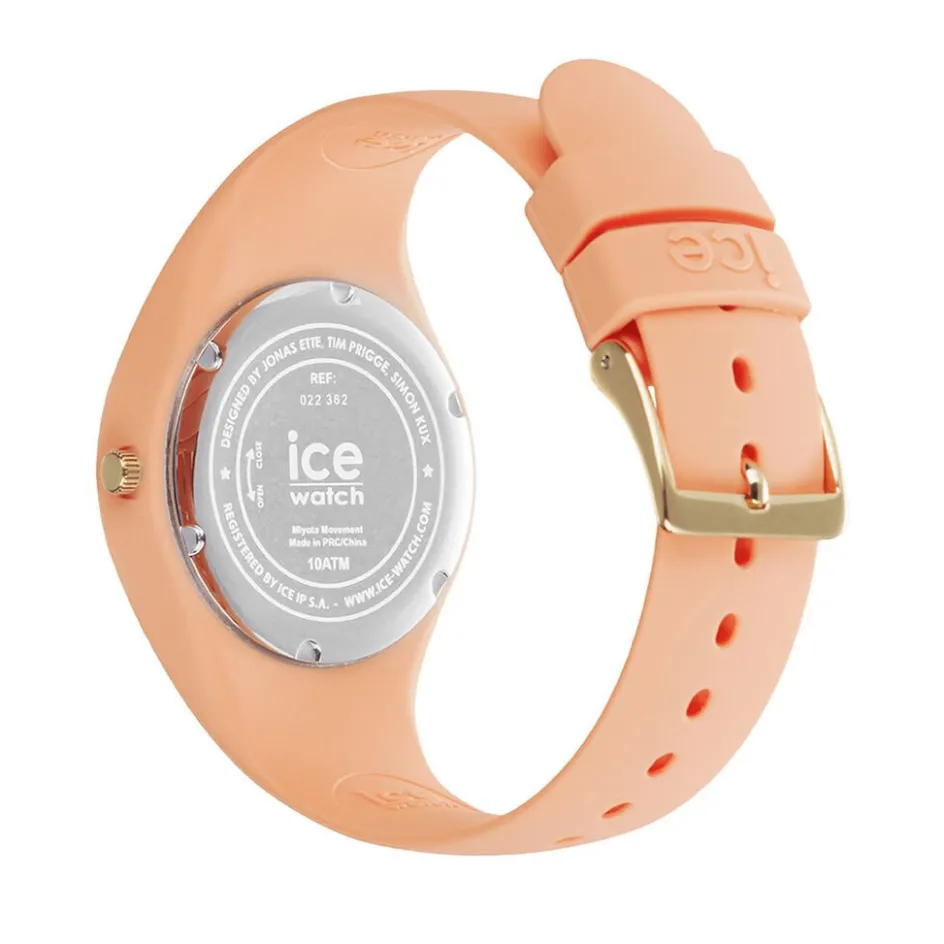 Clearance ICE WATCH Montre Cosmos Abricot cadran doré fond abricot bracelet silicone abricot