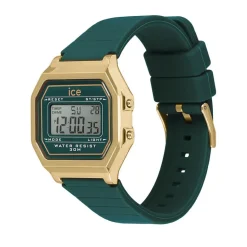 ICE WATCH Montre Digit Retro Vert cadran doré bracelet silicone vert