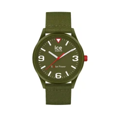 Best ICE WATCH Montre Solar Power Kaki cadran kaki fond kaki bracelet plastique kaki