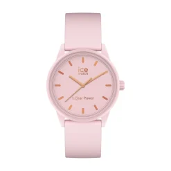 Clearance ICE WATCH Montre Solar Power Rose cadran rose fond rose bracelet silicone rose