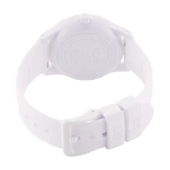 Discount ICE WATCH Montre Solar Power Blanc cadran argenté fond rose bracelet silicone blanc