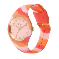 Hot ICE WATCH Montre Tie And Dye Beige cadran doré fond beige bracelet silicone tricolore