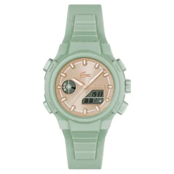 Best LACOSTE Montre Lc33 Crème cadran vert fond cr&egrave;me bracelet silicone vert
