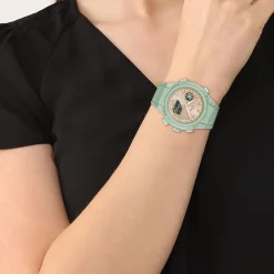 Best LACOSTE Montre Lc33 Crème cadran vert fond crème bracelet silicone vert