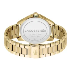 Outlet LACOSTE Montre Le Croc Champagne cadran doré fond champagne bracelet acier doré