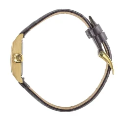 Clearance LIP Montre Churchill C18 Argenté cadran doré fond argenté bracelet cuir de vache marron