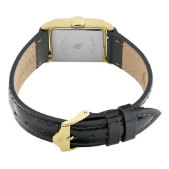 Best LIP Montre Churchill C18 Doré cadran doré fond doré bracelet cuir noir