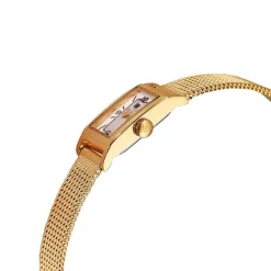 Discount LIP Montre Churchill T13 Blanc cadran doré fond blanc bracelet acier doré