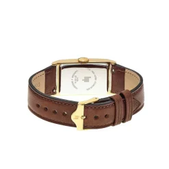 Clearance LIP Montre Churchill T18 Doré cadran doré fond doré bracelet cuir marron