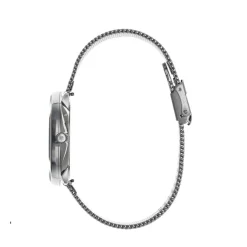 Best LIP Montre Dauphine 38 Bleu cadran argenté fond bleu bracelet acier argenté