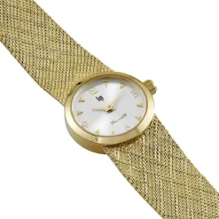 Clearance LIP Montre Henriette 22 Argenté cadran doré fond argenté bracelet métal doré