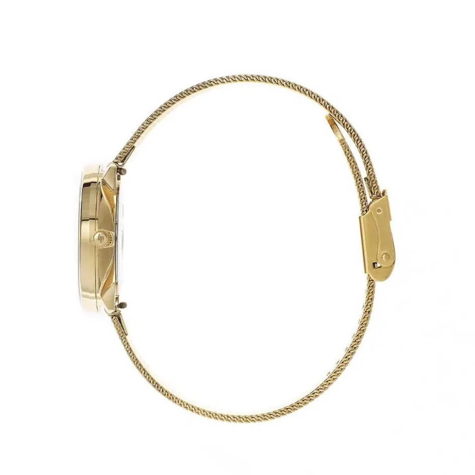 Online LIP Montre Himalaya Dauphine 29 Doré cadran argenté fond argenté bracelet acier doré