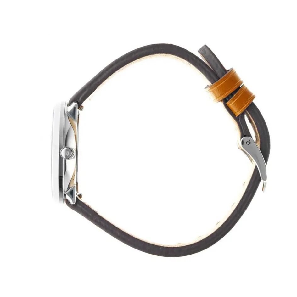 Hot LIP Montre Himalaya Dauphine 29 Argenté cadran argenté fond argenté bracelet cuir marron