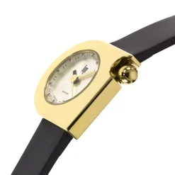 Discount LIP Montre Mach 2000 Mini Moon Doré cadran doré fond doré bracelet cuir de vache noir