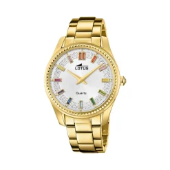 Discount LOTUS Montre Bliss Argenté cadran argenté fond argenté bracelet acier doré