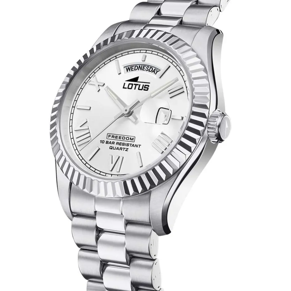 Outlet LOTUS Montre Freedom Collection Argenté cadran argenté fond argenté bracelet acier argenté