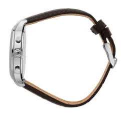 Discount MASERATI Montre Epoca Bleu cadran argenté fond bleu bracelet cuir marron