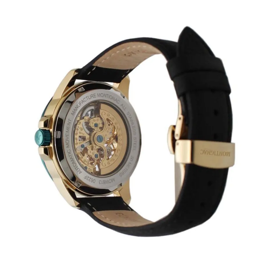 MONTIGNAC Montre Round Automatique Vert* Montres Squelettes|Montres Made In France