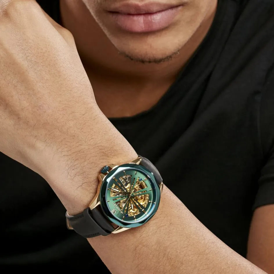 MONTIGNAC Montre Round Automatique Vert* Montres Squelettes|Montres Made In France