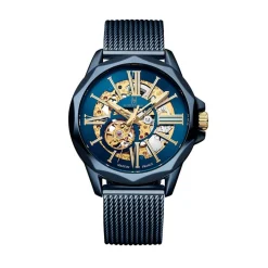 MONTIGNAC Montre Round Auto Bleu