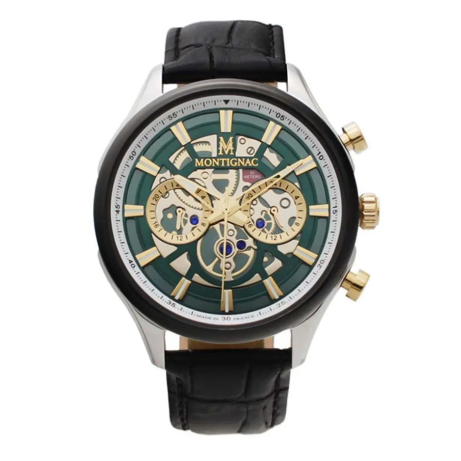 Online MONTIGNAC Montre Round Chrono Vert