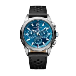 New MONTIGNAC Montre Round Multifonction Bleu