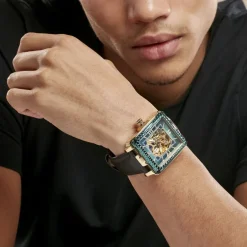 MONTIGNAC Montre Square Automatique Vert* Montres Made In France|Montres Squelettes