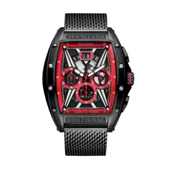 Discount MONTIGNAC Montre Tonneau Noir