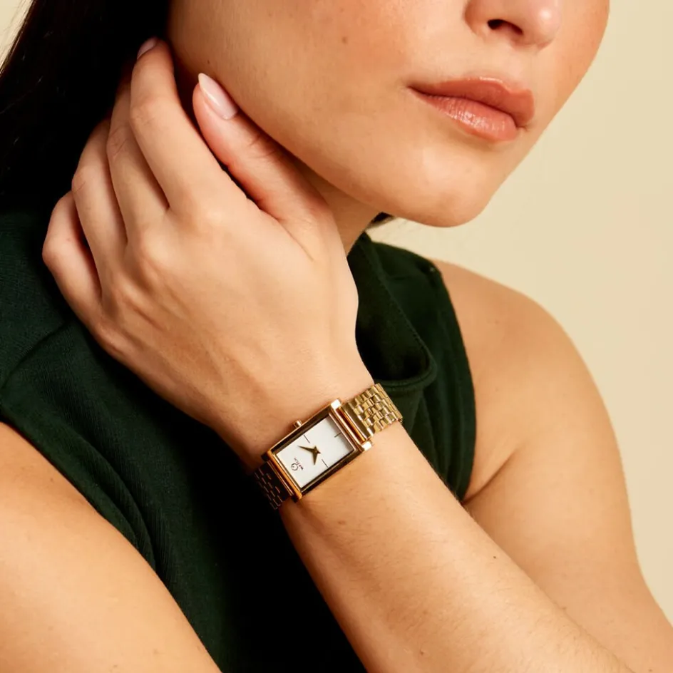 Sale O WATCH Montre Oblong Blanc