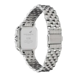 OLIVIA BURTON Montre Grosvenor Bleu cadran argenté fond bleu bracelet acier argenté