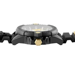 Online PHILIPP PLEIN Montre The Skull Ecoceramic Noir cadran noir fond noir bracelet silicone noir