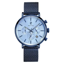 Clearance PIERRE LANNIER Montre Baron Bleu cadran bleu fond bleu bracelet acier bleu