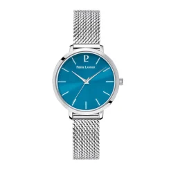 Sale PIERRE LANNIER Montre Chouquette Bleu cadran argenté fond bleu bracelet acier argenté