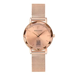 Best PIERRE LANNIER Montre Coeur Battant Rose cadran rose fond rose bracelet acier rose