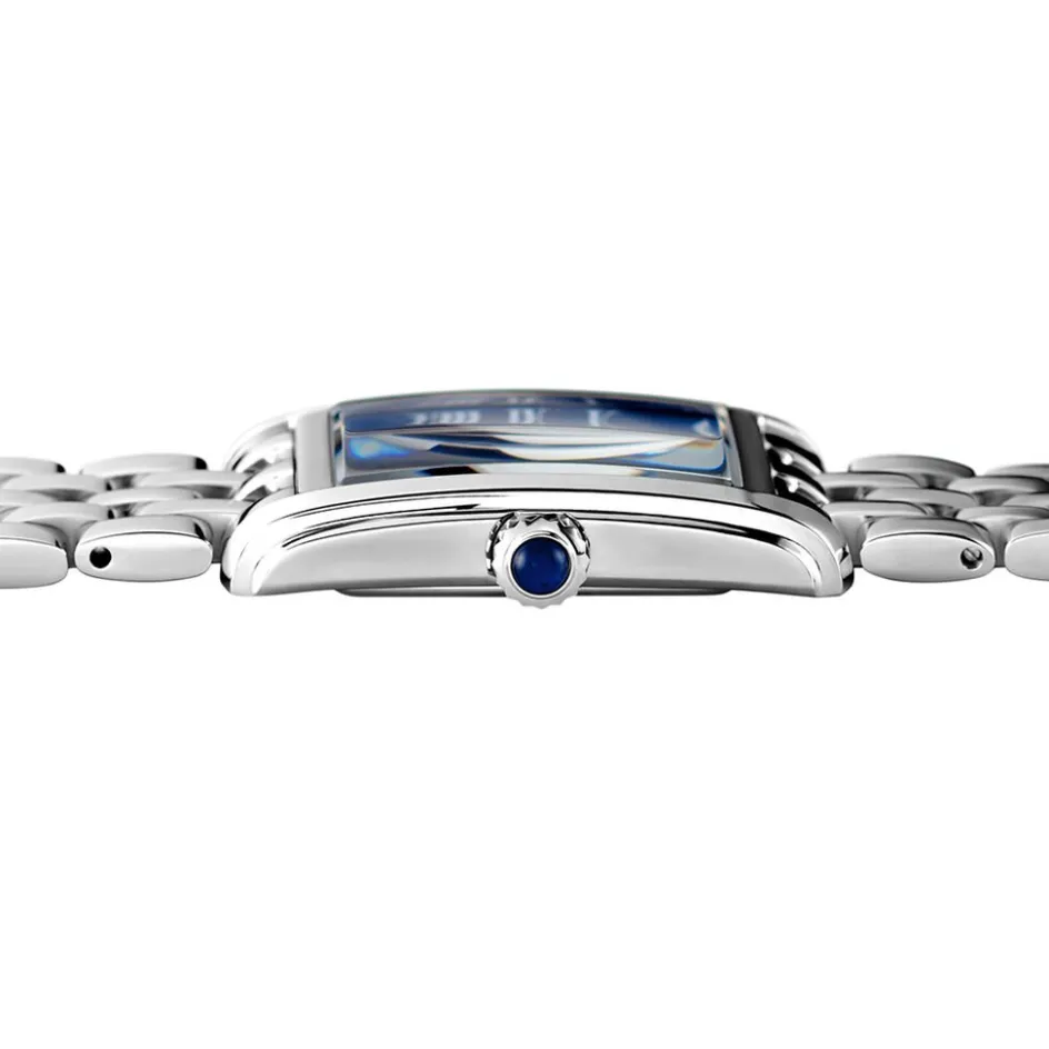 Outlet SEIKO Montre Classique Bleu cadran argenté fond bleu bracelet acier argenté