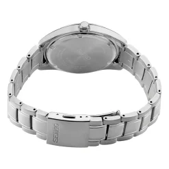 Clearance SEIKO Montre Classique Kaki cadran argenté fond kaki bracelet acier argenté