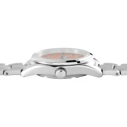 Discount SEIKO Montre Classique Rose cadran argenté fond rose bracelet acier argenté