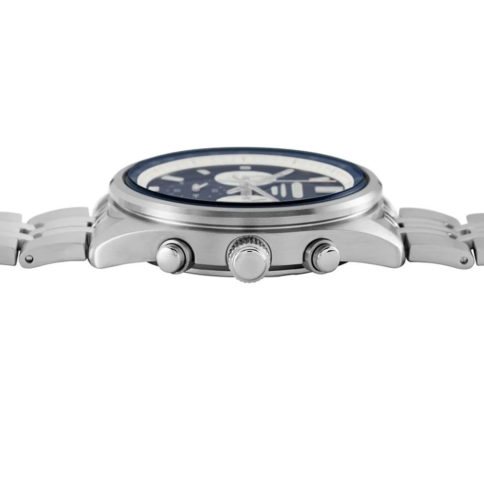 Outlet SEIKO Montre Sport Bicolore cadran argenté fond bicolore bracelet acier argenté