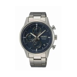 Hot SEIKO Montre Sport Titane Noir cadran gris fond noir bracelet titane gris