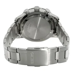 Hot SEIKO Montre Sport Titane Noir cadran gris fond noir bracelet titane gris