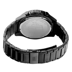 Discount TOMMY HILFIGER Montre Clark Noir cadran noir fond noir bracelet acier noir