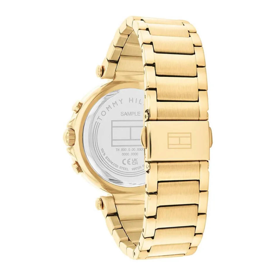 Sale TOMMY HILFIGER Montre Emily Argenté cadran doré fond argenté bracelet acier doré