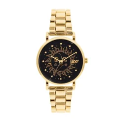 Sale UPP Montre Bl Solena Noir cadran doré fond noir bracelet alliage doré