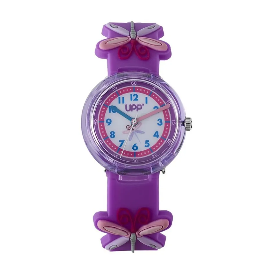 Online UPP Montre Fuzzy Bicolore cadran violet fond bicolore bracelet plastique violet