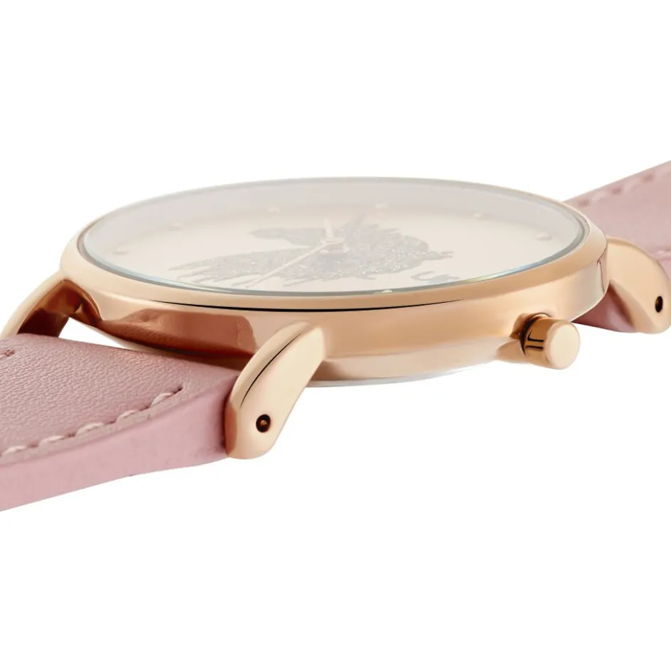 New UPP Montre Solene Doré Rose cadran doré rose fond doré rose bracelet synthétique rose