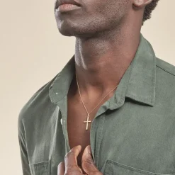 Online Histoire d'Or Pendentif Alyssa Croix Or Jaune